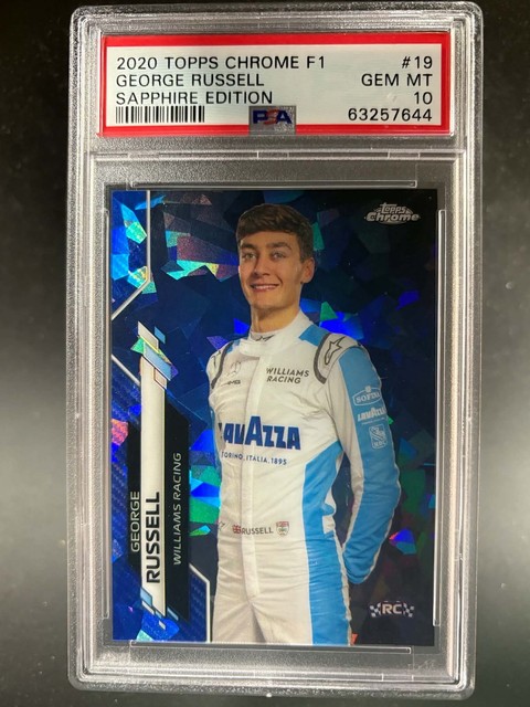 2020 Topps Chrome Sapphire Formula 1 George Russell Portrait RC Rookie PSA 10