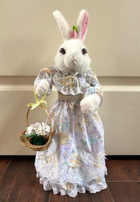 Vintage 1991 TELCO Motion-ettes Easter Bunny Rabbit With Box WORKS See Video