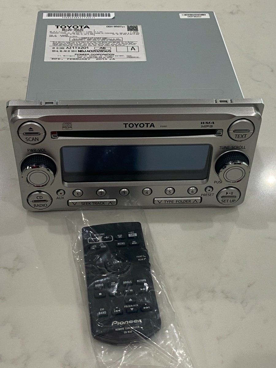 TOYOTA FM/AM Radio WMA MP3|CD Player|Aux| Range FM: 87.9Mhz to