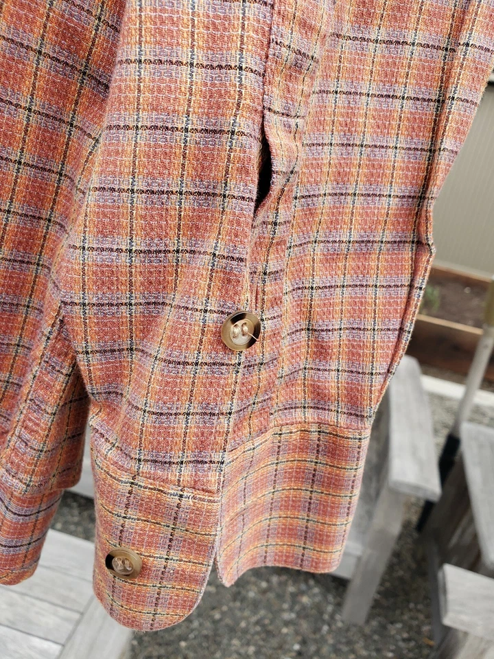 Camisa de vestir a cuadros manga larga abotonada Zanella vintage rara para hombre M Italia Foto 3 de 4