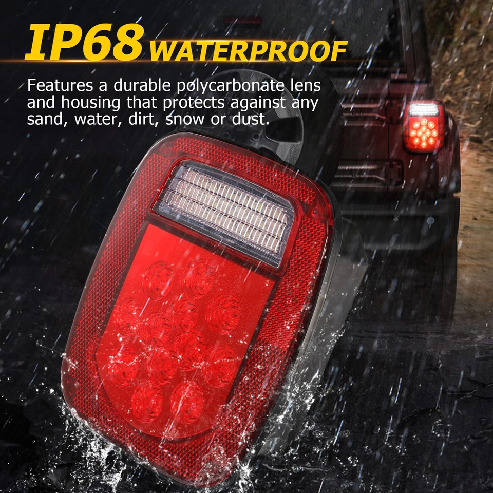 39LED Tail Lights Rear Stop Brake Reverse Lamps For Jeep Wrangler YJ TJ CJ 76-06 - image 4 of 4