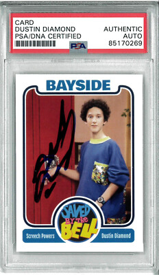 Dustin Diamond Signed Auto Slabbed Custom Saved By The Bell Card PSA DNA Screech