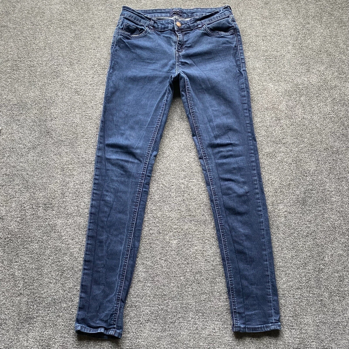 Kiabi Jeans Womens 8 Blue Denim Skinny Fit Mid Rise Five Pockets Cotton Blend