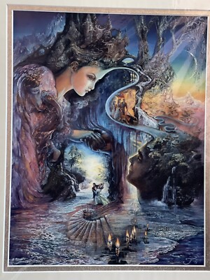 Josephine Wall Giclee Art Print Sweet Synergy in Gold Inlay and