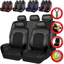 For JEEP Car Seat Covers Front Rear Protector Full Set Waterproof Leather 5-Seat