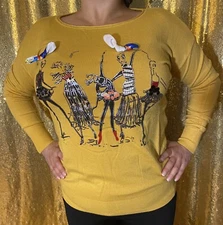 Vinizbena. Blusa De Moda, Fashion. Regular size (M) Color Mostaza (Damas)3D.