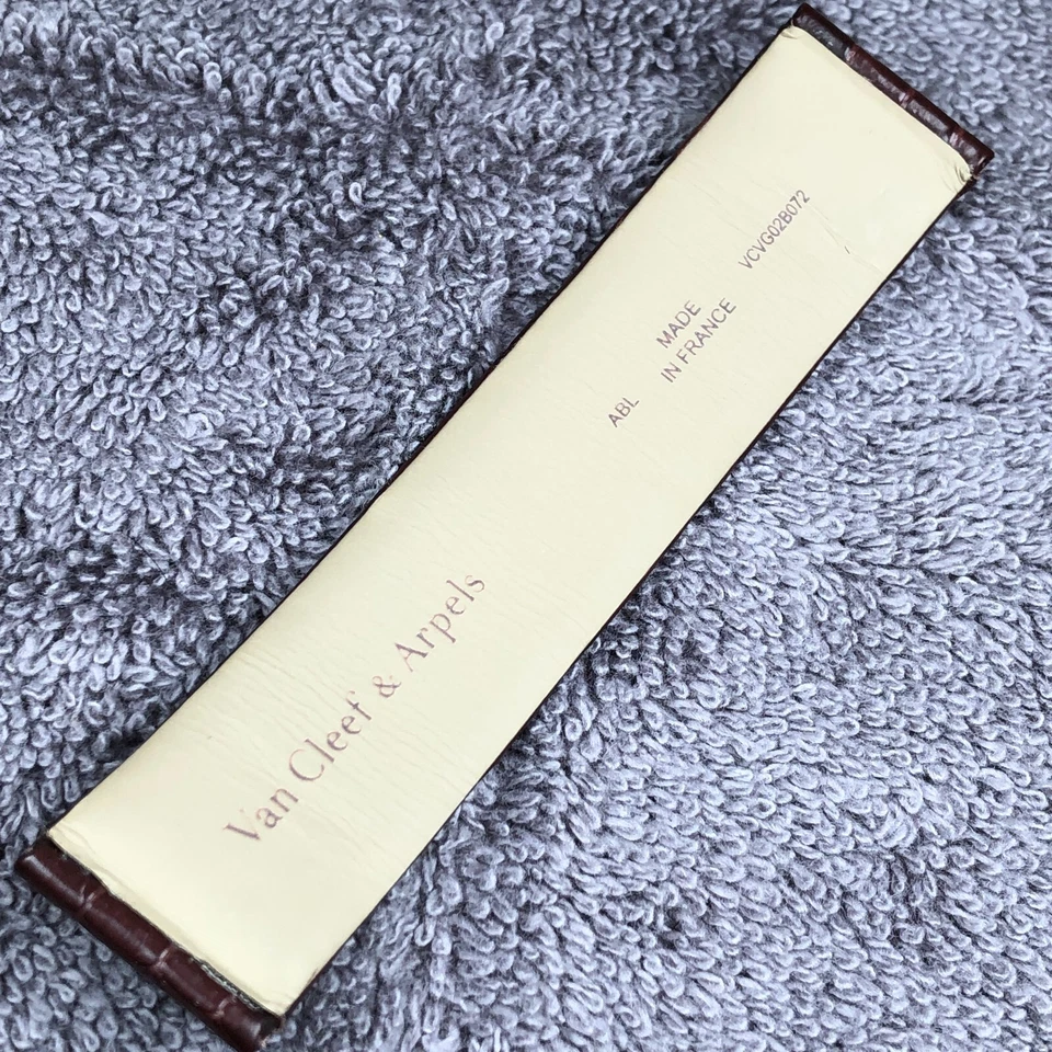 Correa de reloj Van Cleef & Arpels 23 mm marrón cocodrilo cadenas Foto 2 de 4