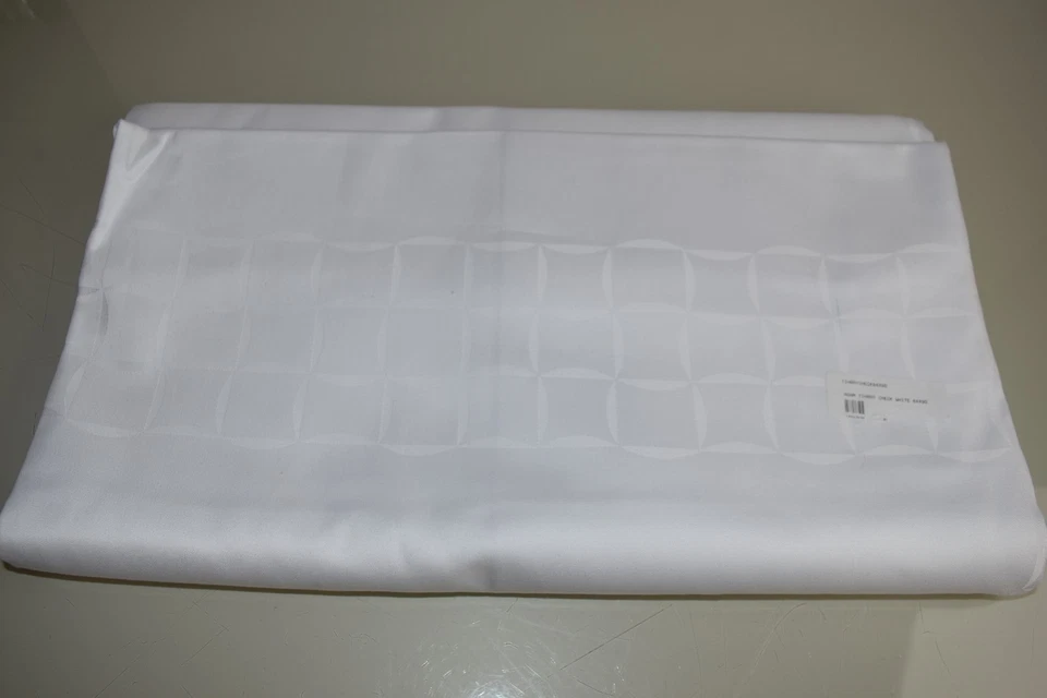 $375 NEW FRETTE Adam Tihany Tablecloth Check White Nice weight COTTON - Image 4 of 4