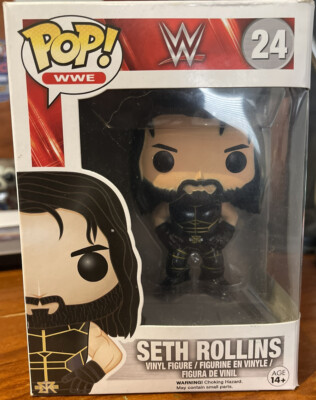 Funko Pop! WWE Seth Rollins #24 The Shield Black Gear Vaulted + Protector