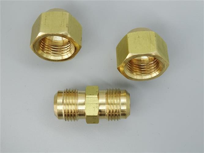 Kit De Raccords De Sertissage (nipples Et écrous) En Laiton Pour Tubes Cuivre - Tailles 1/4", 3/8", 1/2", 5/8" - Marque DIMSTAL - Neuf