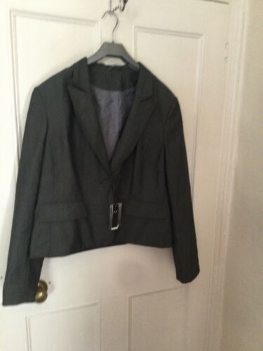 F&F lined Black/grey fine tooth check short Jacket Size 20 with labels  - Picture 1 of 3