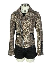 Tripp NYC D-Ring Moto Leopard Rockabilly Ska Gothic Biker Rocker Jacket BD3242