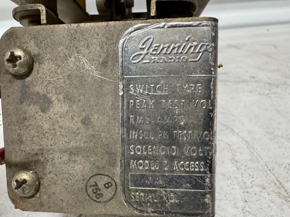 Jennings Vacuum Relay Switch Type PLC Model 6732-1 — 第 3/4 张图片