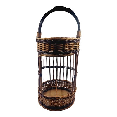Panier En Osier Vintage Pour Bouteille De Vin, Rangement Déco