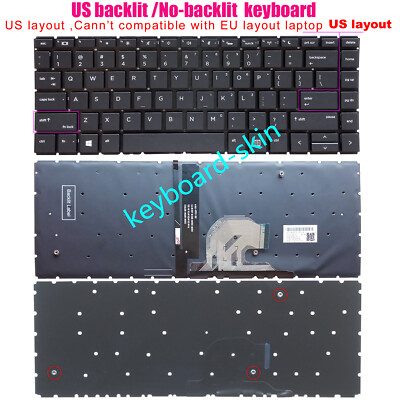 US No-Palmrest Keyboard For HP 440 445 G6 G7,HSN-Q15C HSN-Q17C HSN-Q21C HSN-Q24C