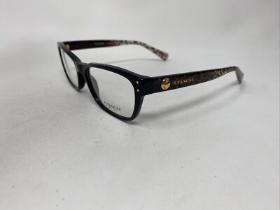 Coach Eyeglasses Frames HC 6082 T 5353 Black/Wild Beast Animal Print 53-17-135 Coach Women main image 2