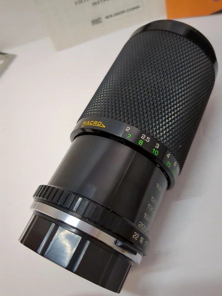 Soligor Macro + Zoom Lens for Olympus OM-2, 80mm to 200mm UV Filter Manuals Mint - Image 2 of 4