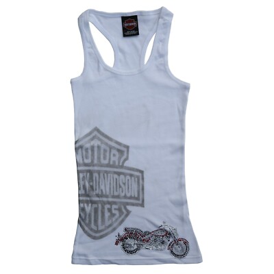 Débardeur Femme Harley-Davidson Bleu - Taille S, Occasion Très Bon état, Style Tank Top Décontracté