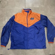 Florida Gators Windbreaker Zip Up Blue and Orange Jacket Size Large