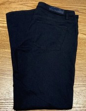 1980s Calvin Klein 10 Black Double Knit Power Stretch 5 Pkt Front Zip Leggings