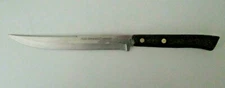 FLINT Stainless Vanadium USA 13" Half Tang  Knife Brass Rivets Wood Handle  AZ!7