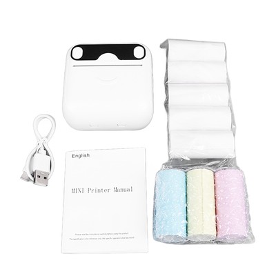 Mini Printer BT Connection Inkless Printing Portable Pocket Printer For Document
