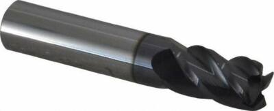 Accupro 3/8'' Diam 4 Flute Single End Solid Carbide 0.03'' Corner Radius End Mi...