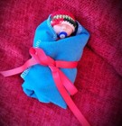 One Of A Kind Original Hand Sculpted Polymer Clay Baby Doll, Christmas, Boy — photo 6
