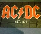ACDC "Est. 1973" Flag 180cmx 120cm Heavy Metal Rock Band Banner AC/DC Man Cave