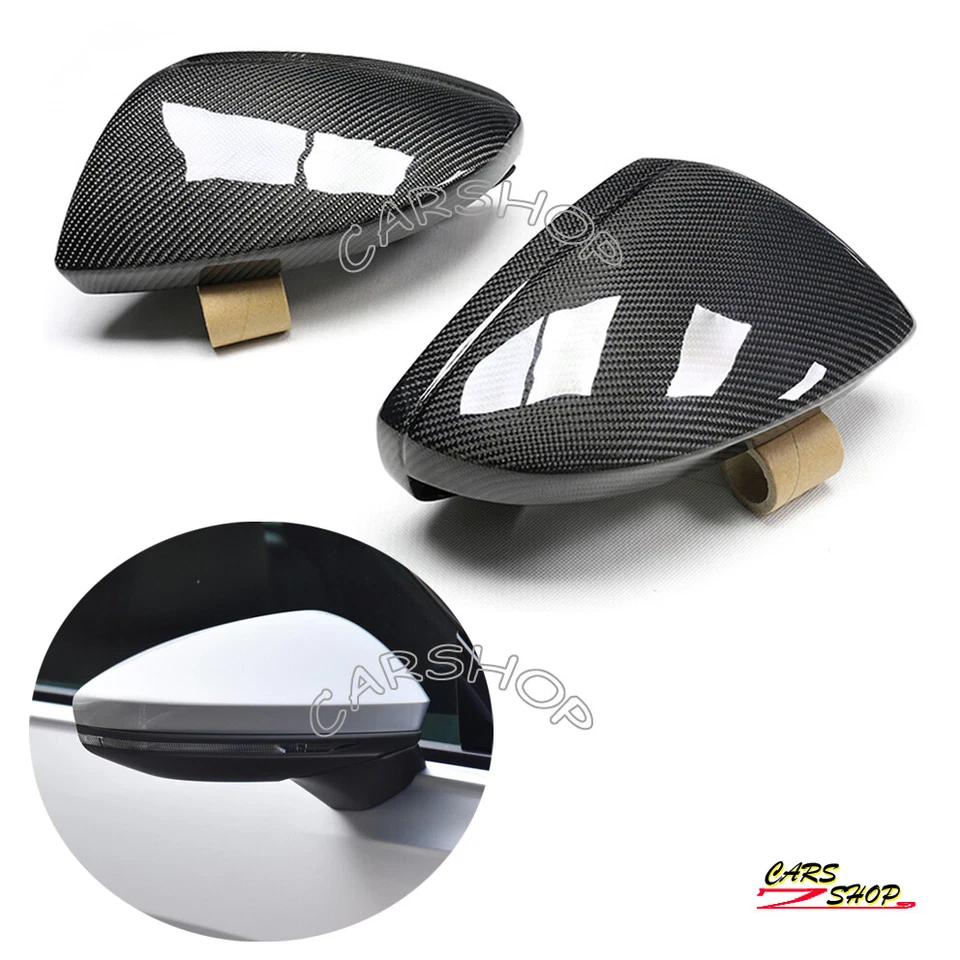 碳纤维侧镜盖带 O 车道替换件适用于奥迪 C8 A6 S6 A7 A8 19-24 — 第 2/4 张图片