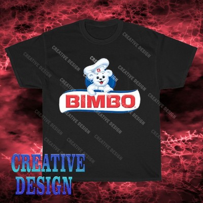 T-shirt Bimbo Bread Rétro Homme - Taille S, Noir, Coton, Logo, Neuf Avec étiquettes, Style Décalé