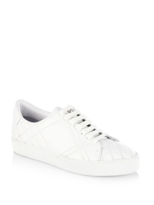 100% AUTHENTIC NEW WOMEN BURBERRY WESTFORD WHITE CHECK SNEAKERS EU 39/US 9