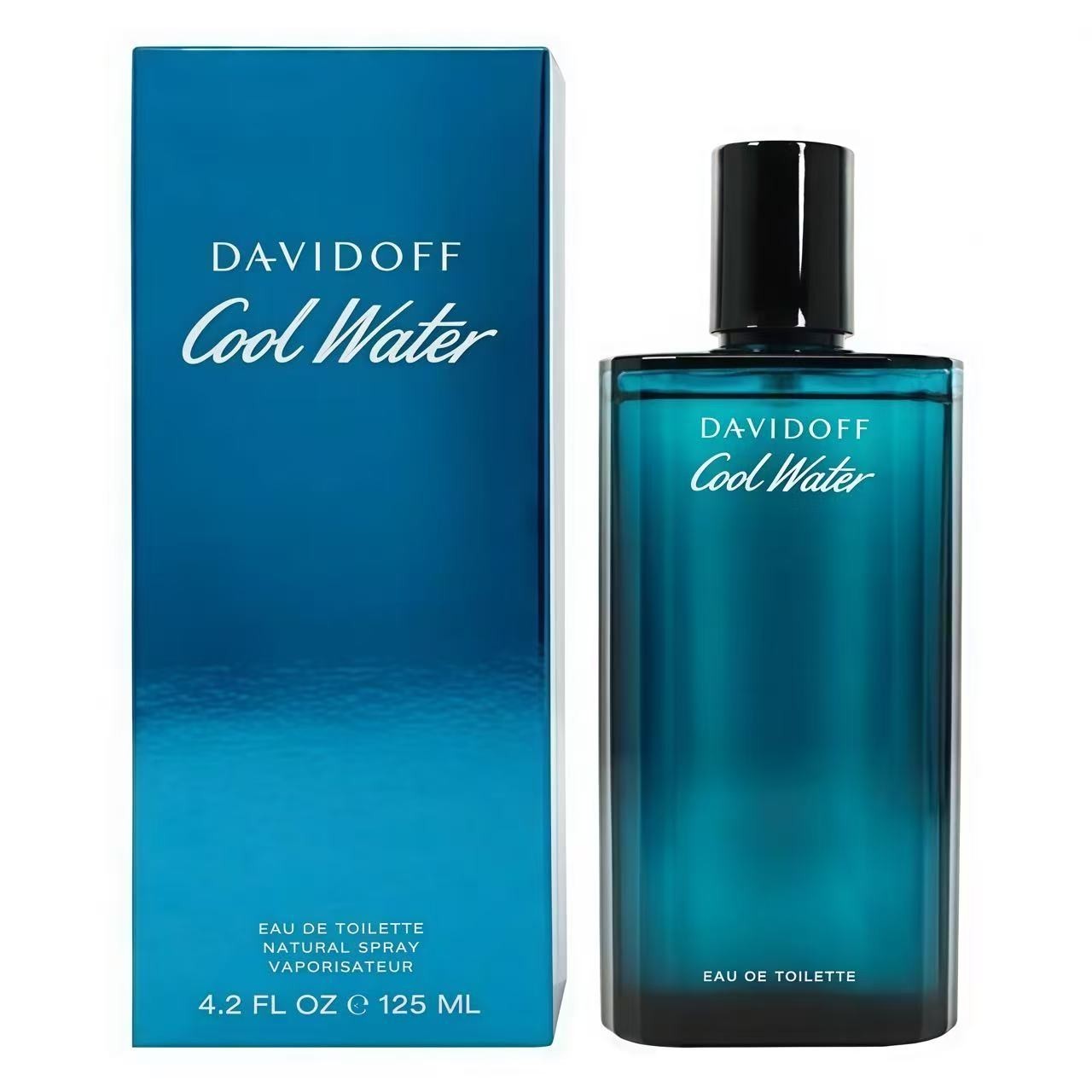 Cool Water Men's Eau de Toilette 125ml – Fresh Aquatic Scent with Lavender &Musk