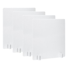 4Pcs Desk Dividers 24" x 24" with 4Pcs Support Feet, Pure White Style B