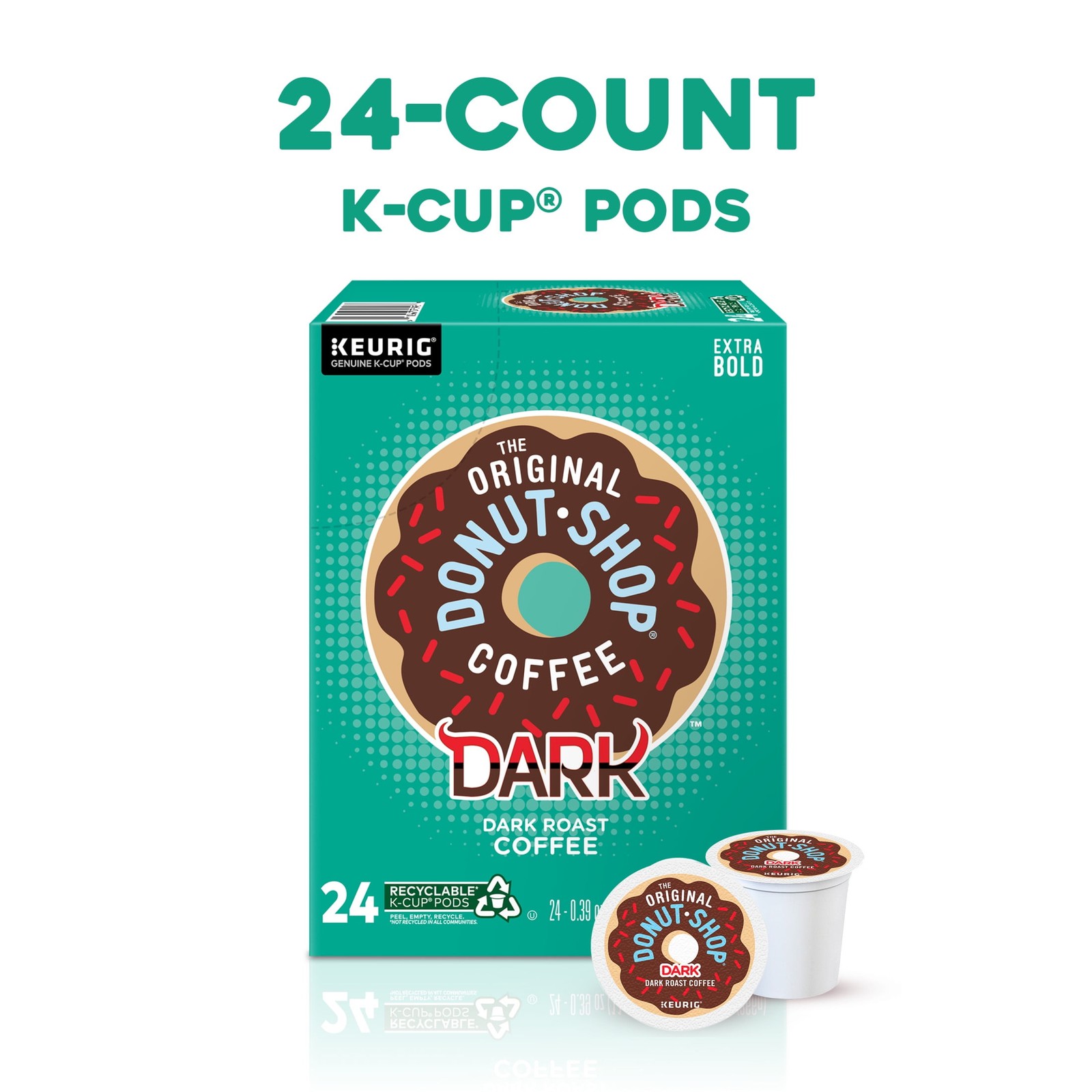 The Original Donut Shop, Dark Roast K-Cup Coffee Pods, 24 Count