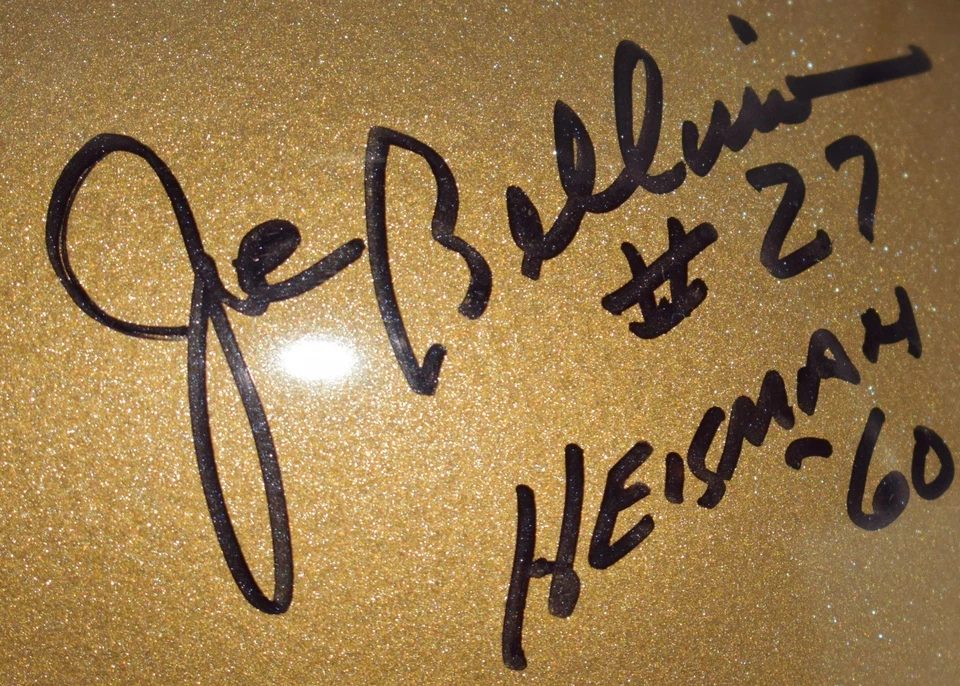 ROGER STAUBACH JOE BELLINO SIGNED FULL SIZE RK HELMET NAVY 60, 63 HEISMAN JSA - Image 3 of 4