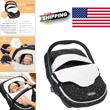 Plush Fleece Winter Car Seat Cover for Infants Black Easy Temperature Control