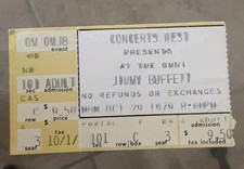 Oct 29 1979 JIMMY BUFFETT CONCERT TICKET STUB Atlanta Omni