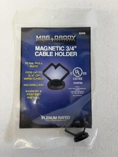 Mag Daddy 3/4" Magnetic Fasteners Cable Holder 62419 Black, pack of 1