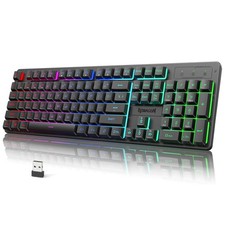 Wireless RGB Mechanical Gaming Keyboard with Tri-Mode Connectivity and Battery