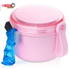 Denture Case, Leak Proof Denture Bath Cup for Travel, Denture Container Cups for