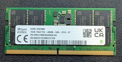 メモリー SK Hynix DDR5 SODIMM 16GB PC5 - 4800B 16GB DDR5 PC5-4800B SODIMM SK Hynix 4800 MHz Laptop Memory RAM