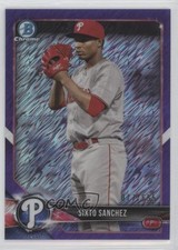 2018 Bowman Chrome Prospects Purple Shimmer Refractor 77/655 Sixto Sanchez 6f8
