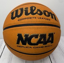 Wilson NCAA Replica Game Ball Composite Leather Basketball Size 7 29.5  