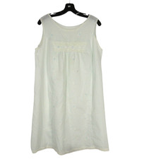 VTG SHADOWLINE Thin Lawn LACE FLORAL EMBROIDERED Cottagecore LOUNGE NIGHTGOWN M