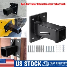 Upgrade Bolt-On Trailer Hitch Receiver Tube 2" Receiver Hitch Wall Mounted Lawn