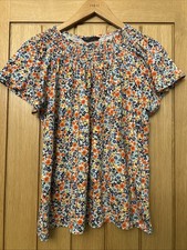 Marks & Spencer Multicoloured Flower Design Top - Size 12