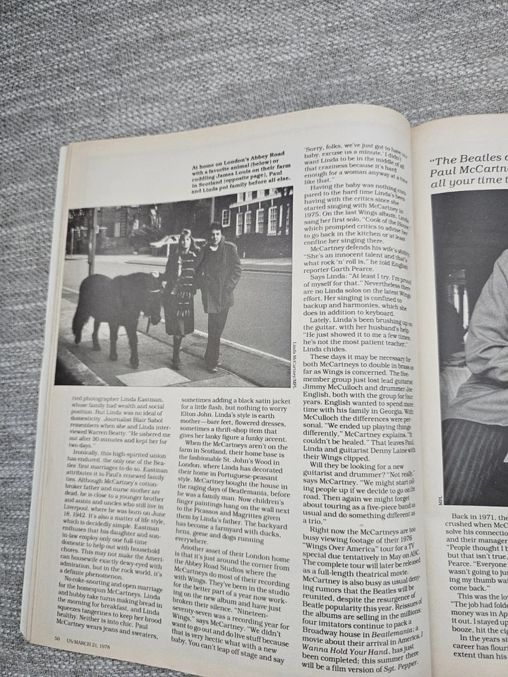 Vintage Magazine, US Weekly, March 21 1978, Paul McCartney, Loretta Lynn - Image 3 of 4