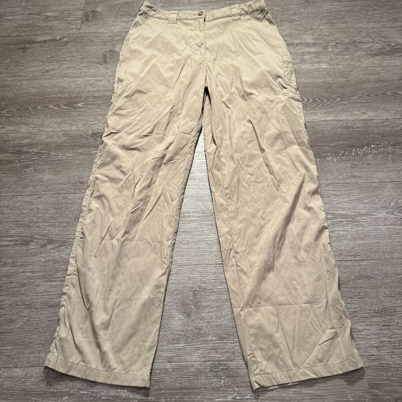ExOfficio Pants Womens 12 Beige Cargo Fishing Trekking Trail Nylon 30x30 Hike