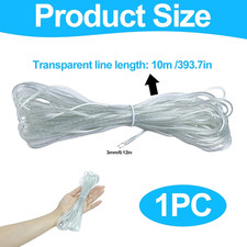 10 Meter 28AWG Electrical Wire Clear 2 Core Flat PVC Mains Power Cable...